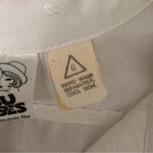 Vintage 70s YOU BABES Ivory Blouse – Puff Sleeve Pintuck Peasant Top Cottagecore - Picture 11 of 14